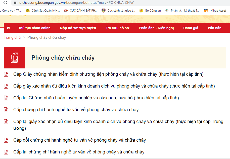 Hướng dẫn thanh toán trực tuyến phí thẩm duyệt thiết kế về phòng cháy và chữa cháy trên Cổng dịch vụ công Bộ Công an